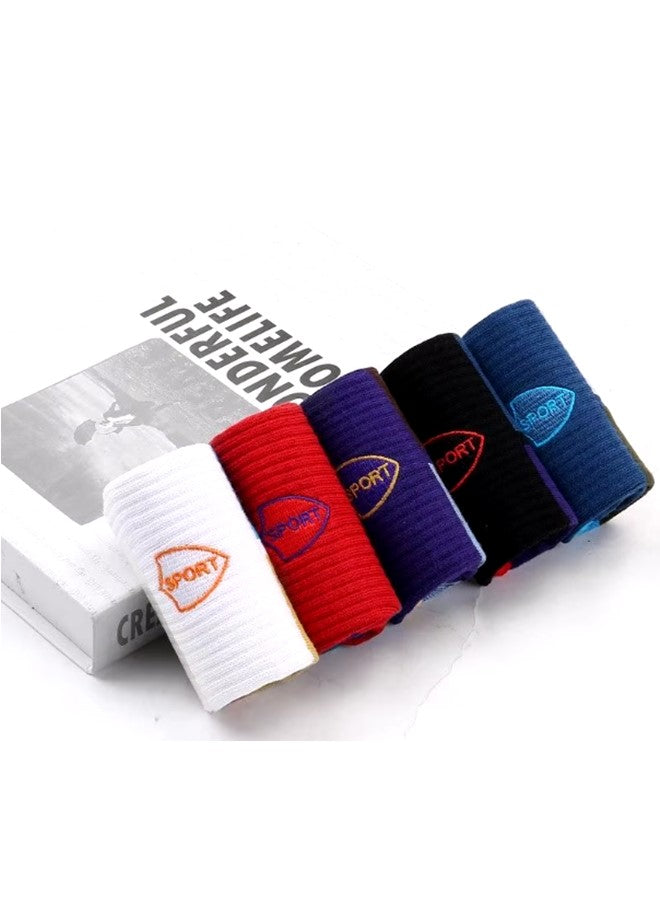 Men’s Colorful Athletic Socks for Running Training and Everyday Comfort Moisture Wicking Cotton Blend Breathable and Durable Socks Assorted Colors
