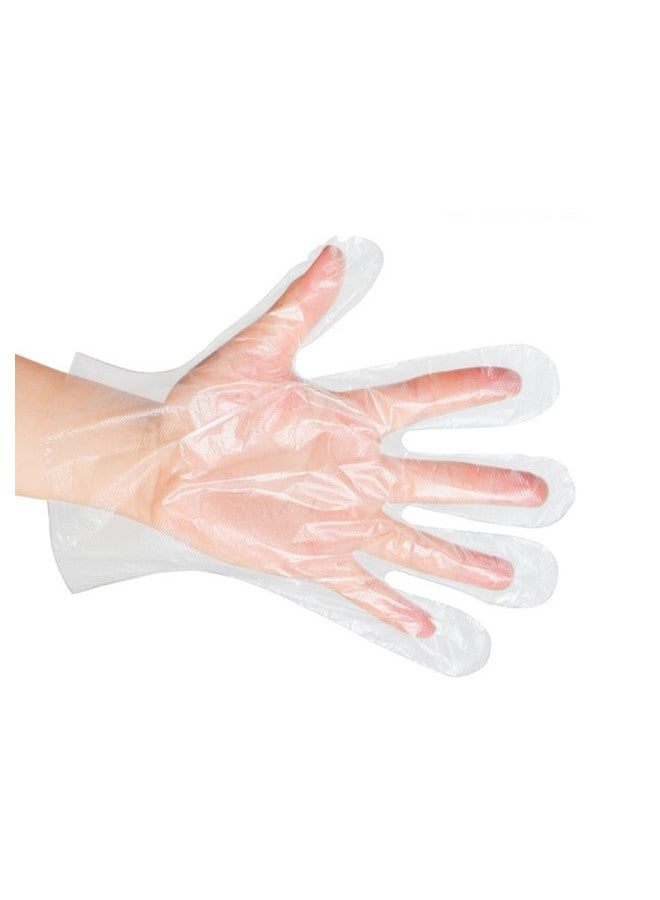 Gesalife Disposable Plastic Gloves Latex and Powder Free Polyethylene Hand Covers, Clear, 100 Pieces
