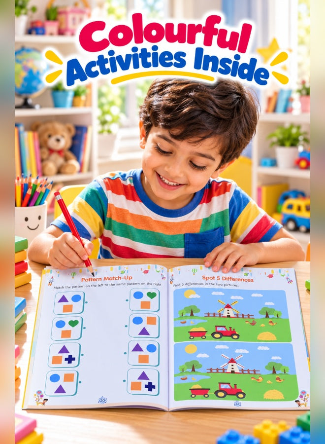 We Happy 2nd Logical Reasoning Activity Book inside pages - pattern match-up and spot 5 differences