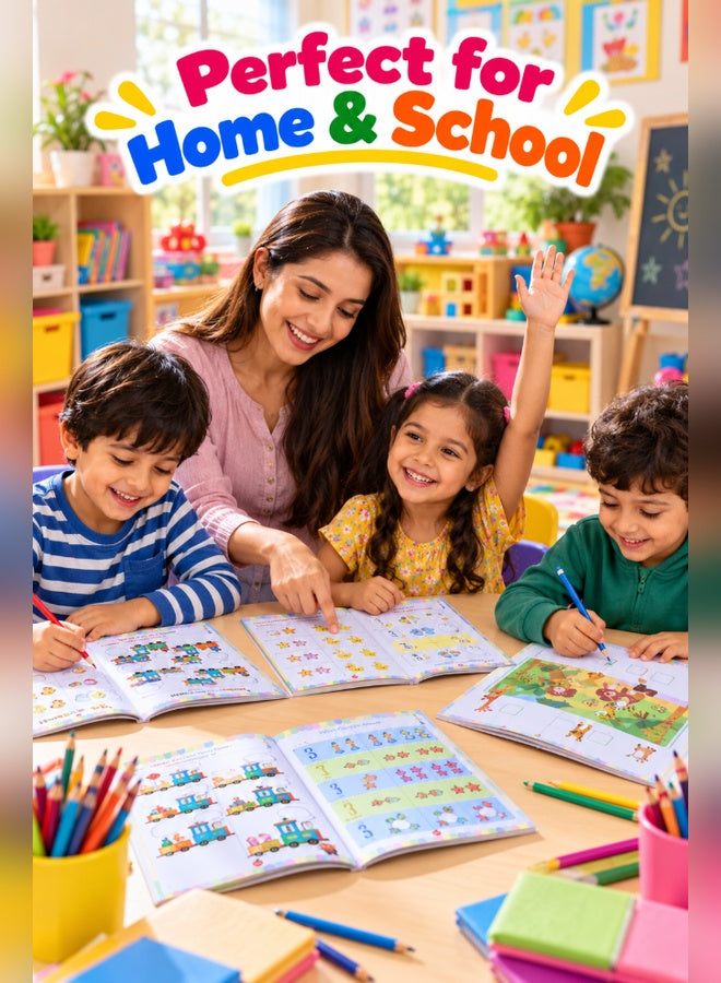 Children using We Happy 3rd Maths Activity Book at home and school