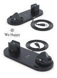 6 in 1 Wireless Charging Stand, Multi-Function Portable Fast Charger Station Pad for Smartphone, Apple Watch and AirPods