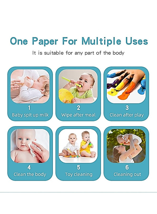Baby Wipes Cleansing Wet Towels Soft and Gentle, Alcohol Free and Perfect for Sensitive Skin - 80 Pieces Each Pack