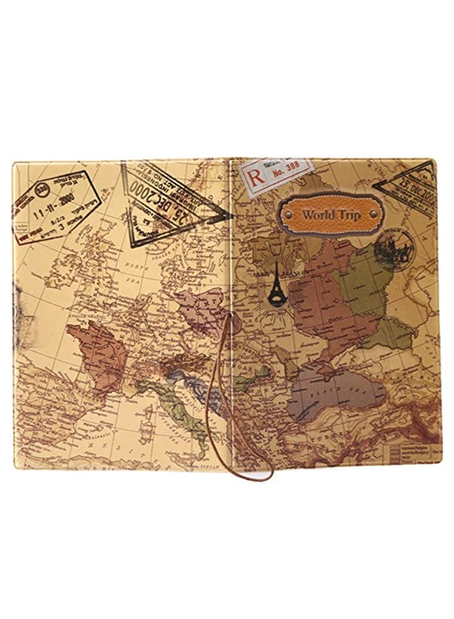 We Happy The World Map Waterproof Passport Cover – Travel Wallet Ticket Holder, Slim Organizer for Passport & Documents, Unisex Travel Accessory