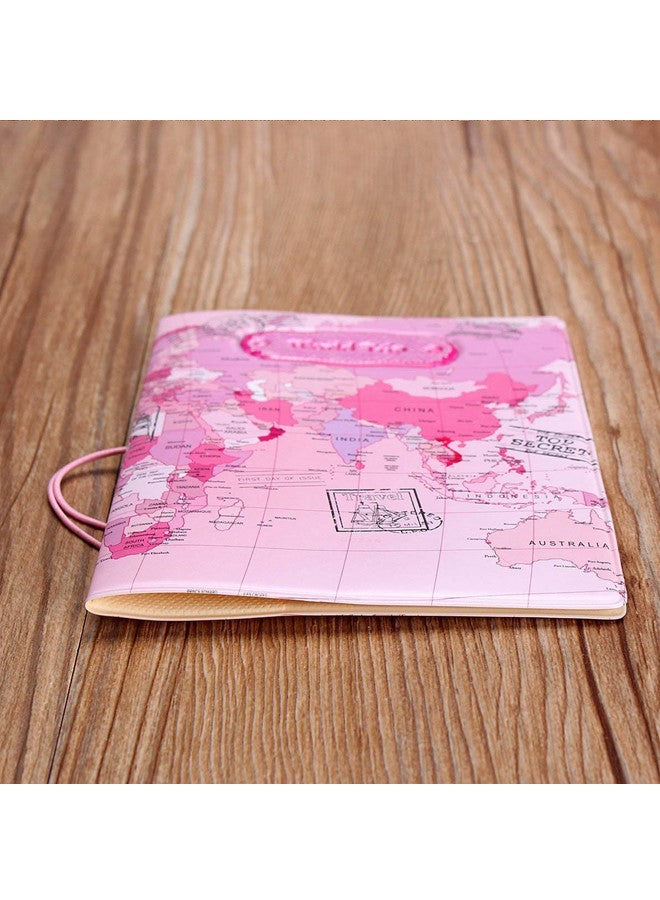 We Happy The World Map Waterproof Passport Cover – Travel Wallet Ticket Holder, Slim Organizer for Passport & Documents, Unisex Travel Accessory