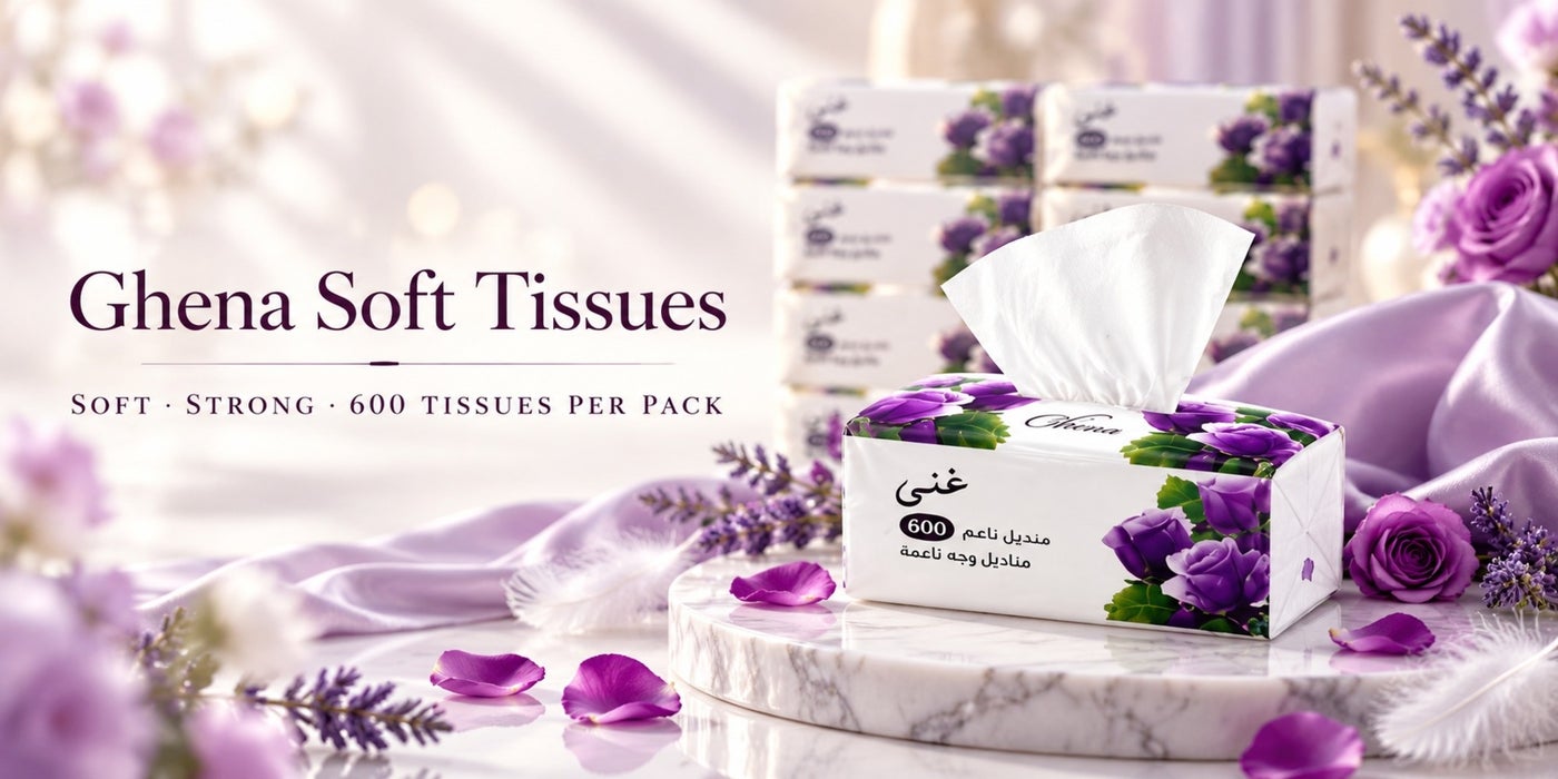 Ghena soft facial tissues 600 per pack premium soft paper tissues