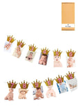 We Happy Baby Birthday Party Digital Crown Glitter Shower Photo Frame Banner