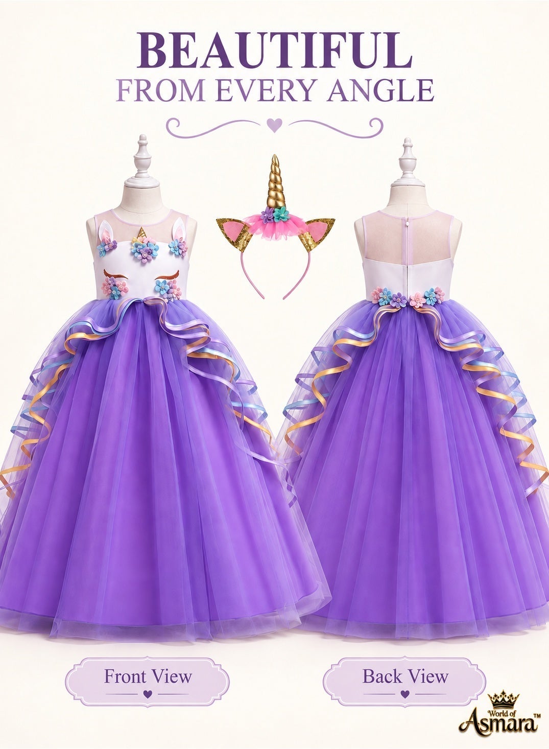 World of Asmara unicorn princess maxi dress - Purple - photo 2