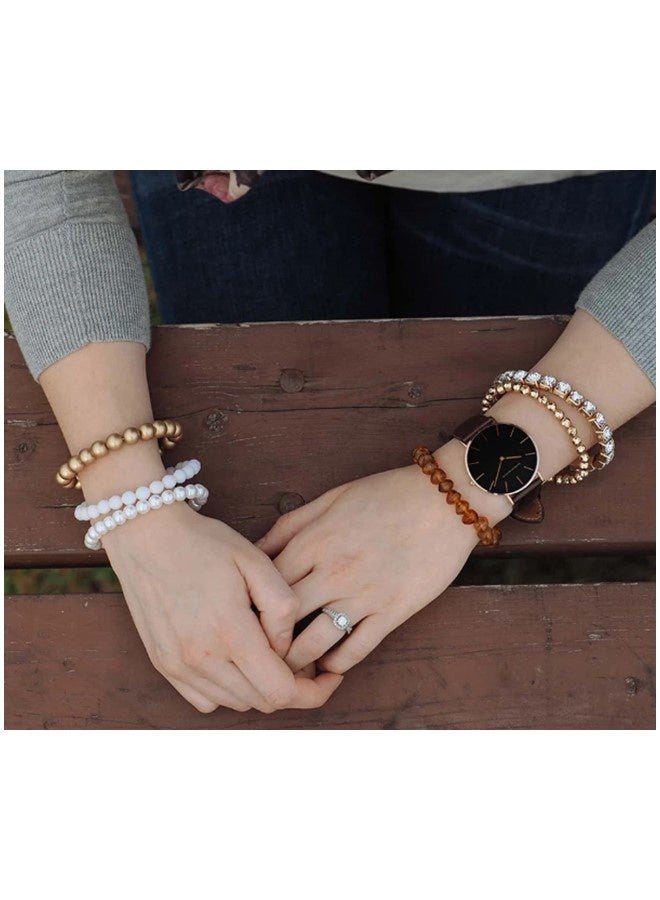 Hannah Martin Women's Leather Strap Watch Black Dial Brown Strap - photo 12
