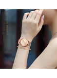 Hannah Martin women's ultra-thin stainless steel mesh watch, rose gold - photo 3