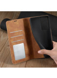 We Happy Leather Phone Cover for Samsung Galaxy Magnetic Wallet Flip Book with Card Slots