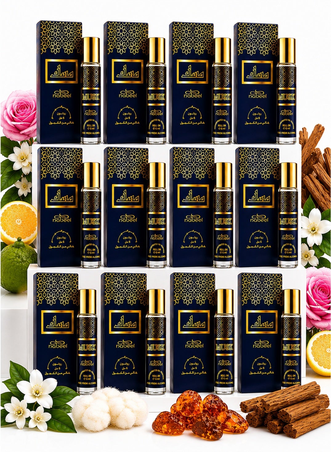 Nabeel Musk Alcohol-Free Roll-On Perfume Oil 6ml - 12 Pack - photo 1