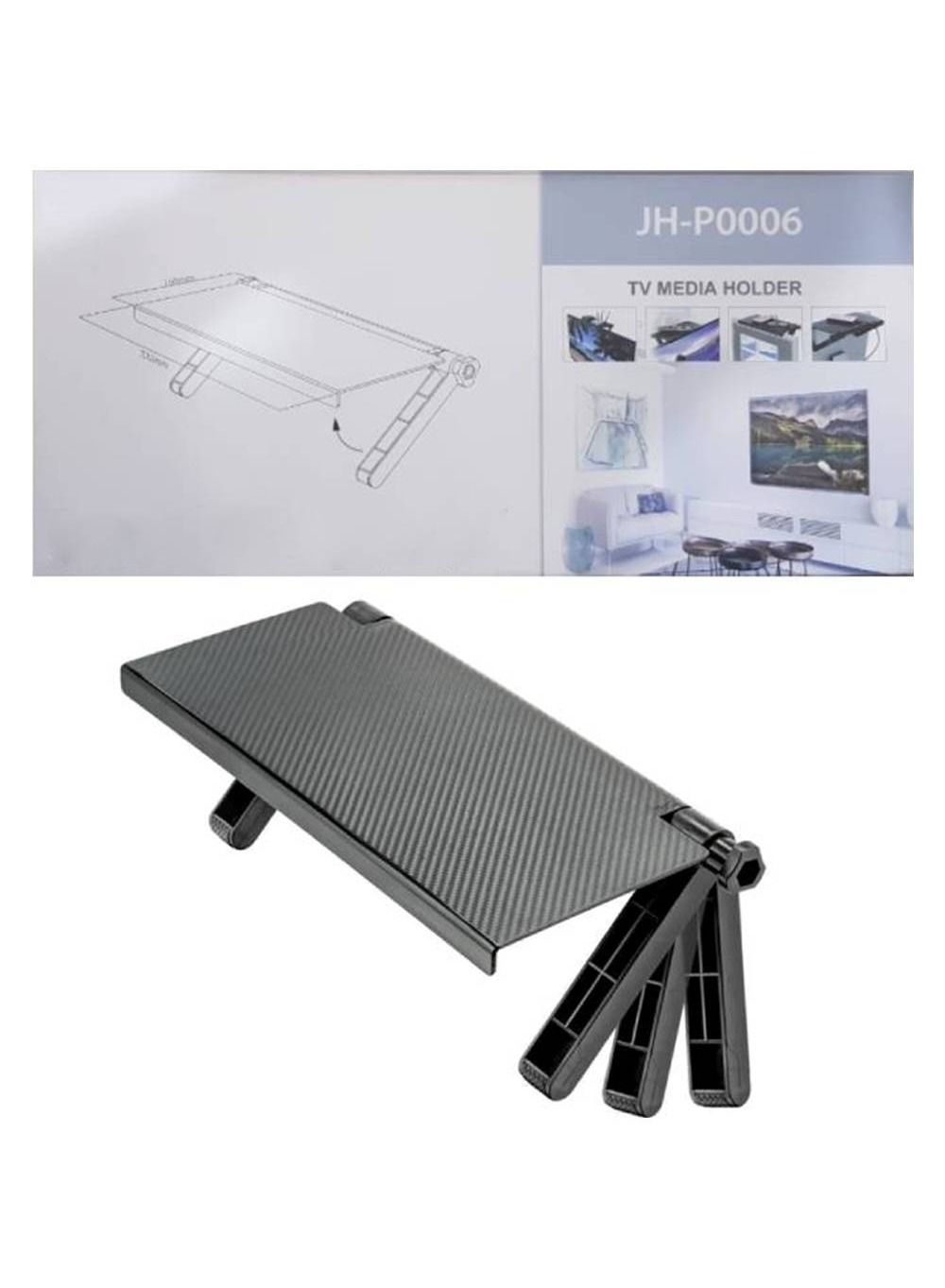We Happy Multi-functional Storage Media Holder, TV Computer, LCD Display Adjustable Bracket Stand