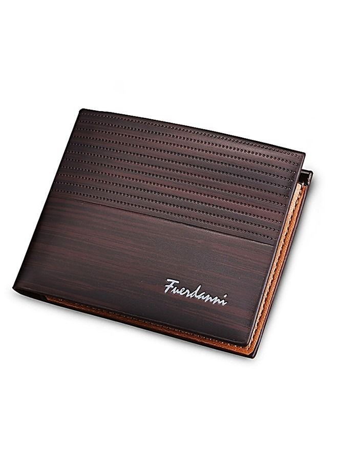 Fuerdanni Men Leather Wallet Durable Bifold Design with Multiple Card Slots