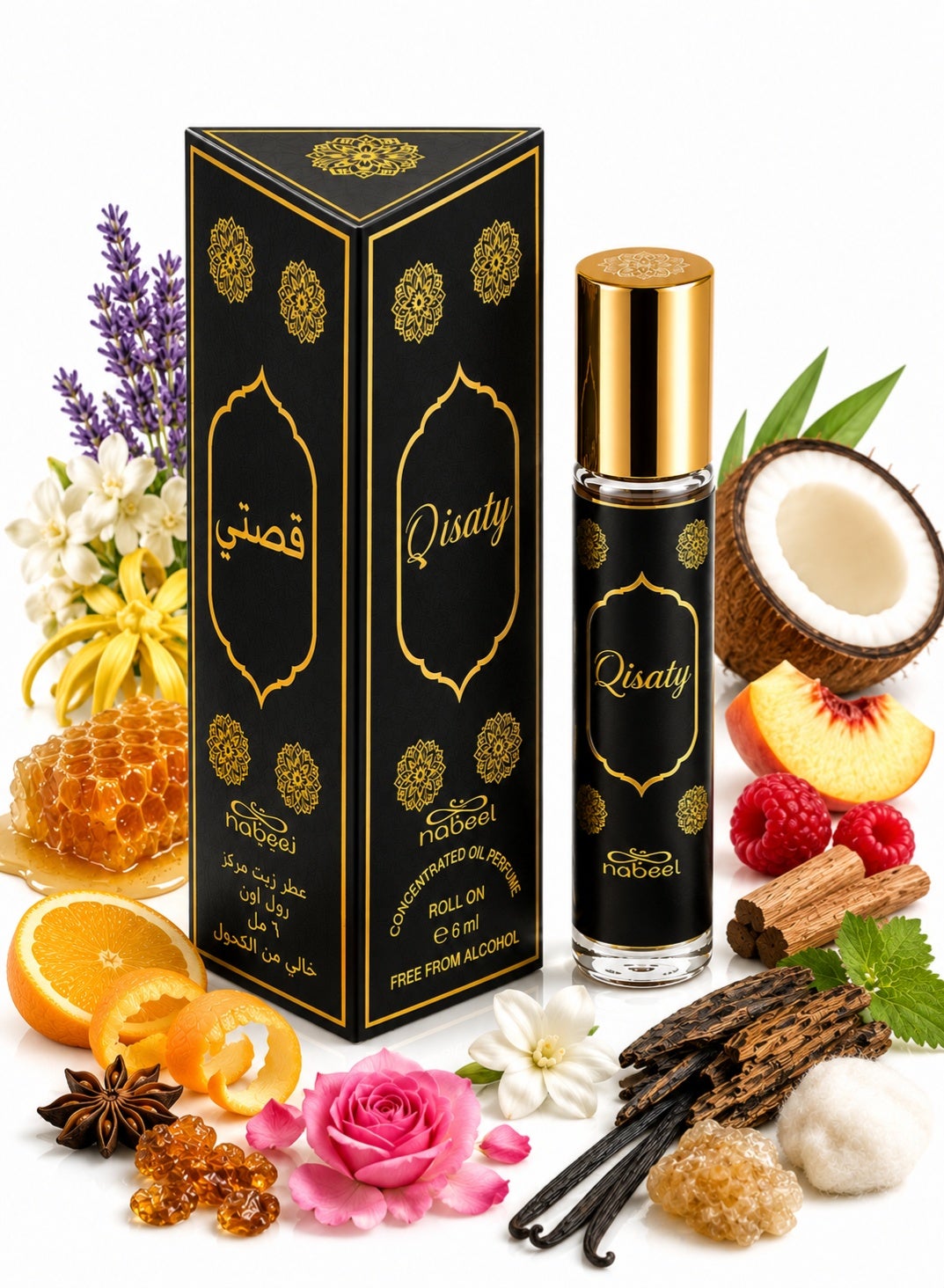 Nabeel Qisaty Alcohol-Free Roll-On Perfume Oil 6ml - 12 Pack - photo 1