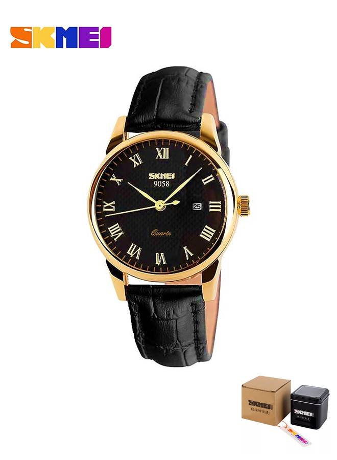SKMEI Business Smart Casual Quartz Leatherband Wrist Watch 9058