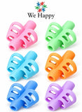 We Happy 6 Pcs Silicone Pencil Grips for Kids – Writing Practice & Hand Posture Training