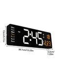 We Happy Smart Wall Clock with Remote Control Multifunctional for Modern Living Crafting Home Decor Time, Date, and Temp in Style