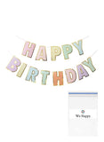 We Happy Happy Birthday Colorful Macaron Party Decoration Banner