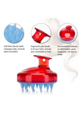 We Happy Silicone Head Hair Brush And Body Scalp Massage Bath Comb