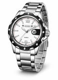 BIDEN Men’s Japanese Quartz Watch Stainless Steel & 3ATM Water Resistance