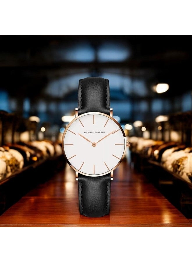 Hannah Martin classic leather strap couple watch set - photo 6