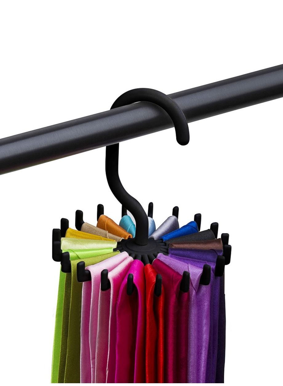 We Happy 20-Piece 360 Degree Rotating Tie Hanger Belt Holder