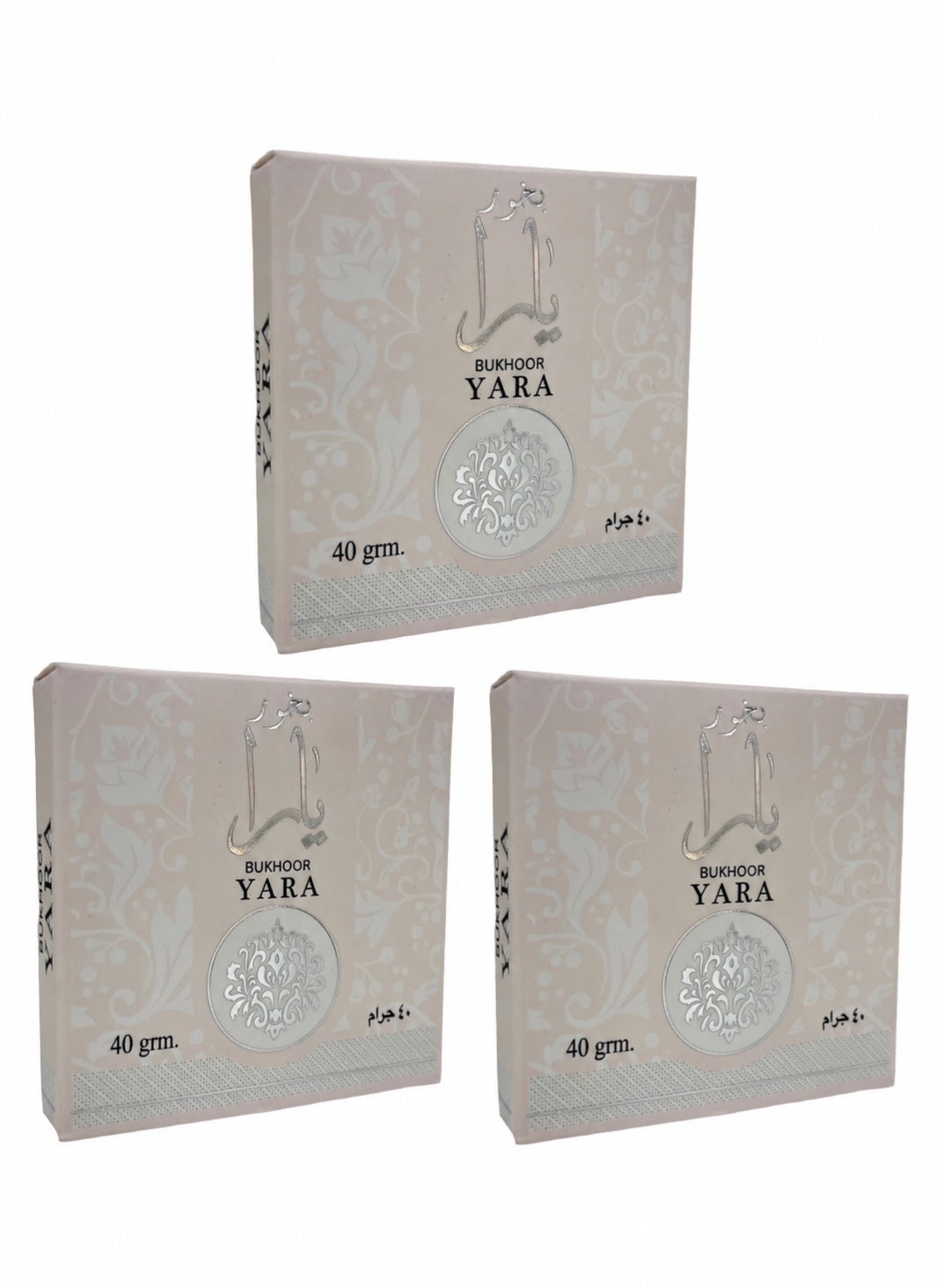 Pack of 3 Yara Bukhoor 40g by Ard Al Zaafaran Premium Arabian Bakhoor Incense Long-Lasting Luxury Home Fragrance and Oud Aroma