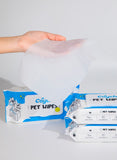 Caych Pet Wipes for Dogs Cats 80 Pcs – Antibacterial Biodegradable Hypoallergenic Grooming Wipes – Deodorizing, Eco-Friendly, Safe for Puppies, Kittens and Senior Pets – Daily Cleaning and Skin Care
