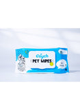 Caych Pet Wipes for Dogs Cats 80 Pcs – Antibacterial Biodegradable Hypoallergenic Grooming Wipes – Deodorizing, Eco-Friendly, Safe for Puppies, Kittens and Senior Pets – Daily Cleaning and Skin Care