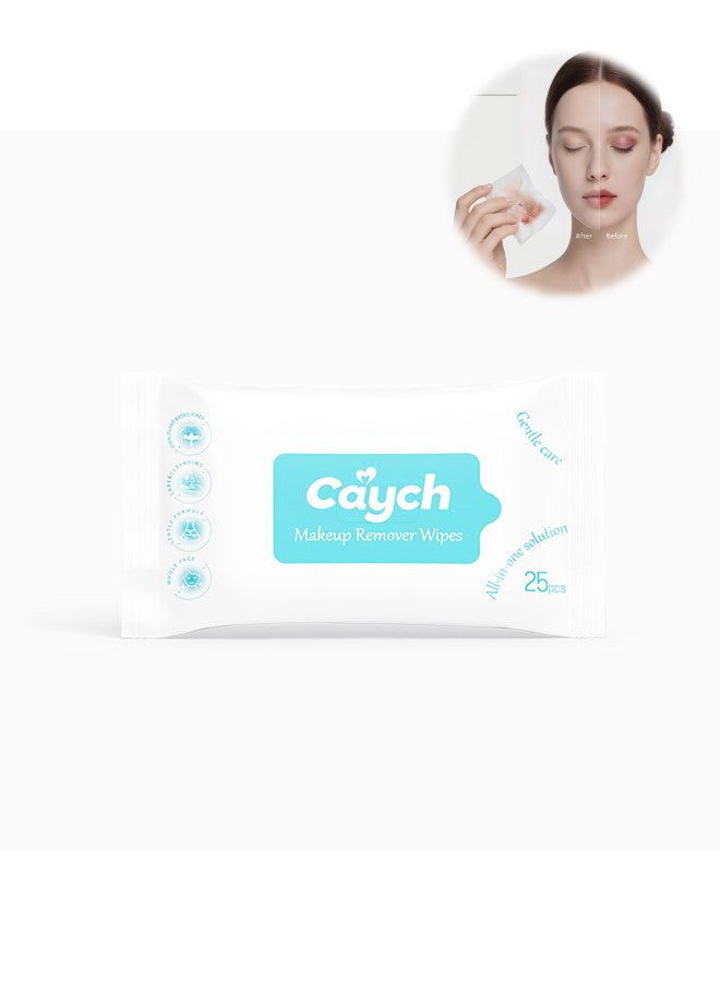 Caych Makeup Remover Wipes – Deep Cleansing, Removes Waterproof Makeup, Hypoallergenic, pH-Balanced, Infused with Vitamin E & Botanical Extracts, Alcohol-Free Facial Wipes for Daily Skincare