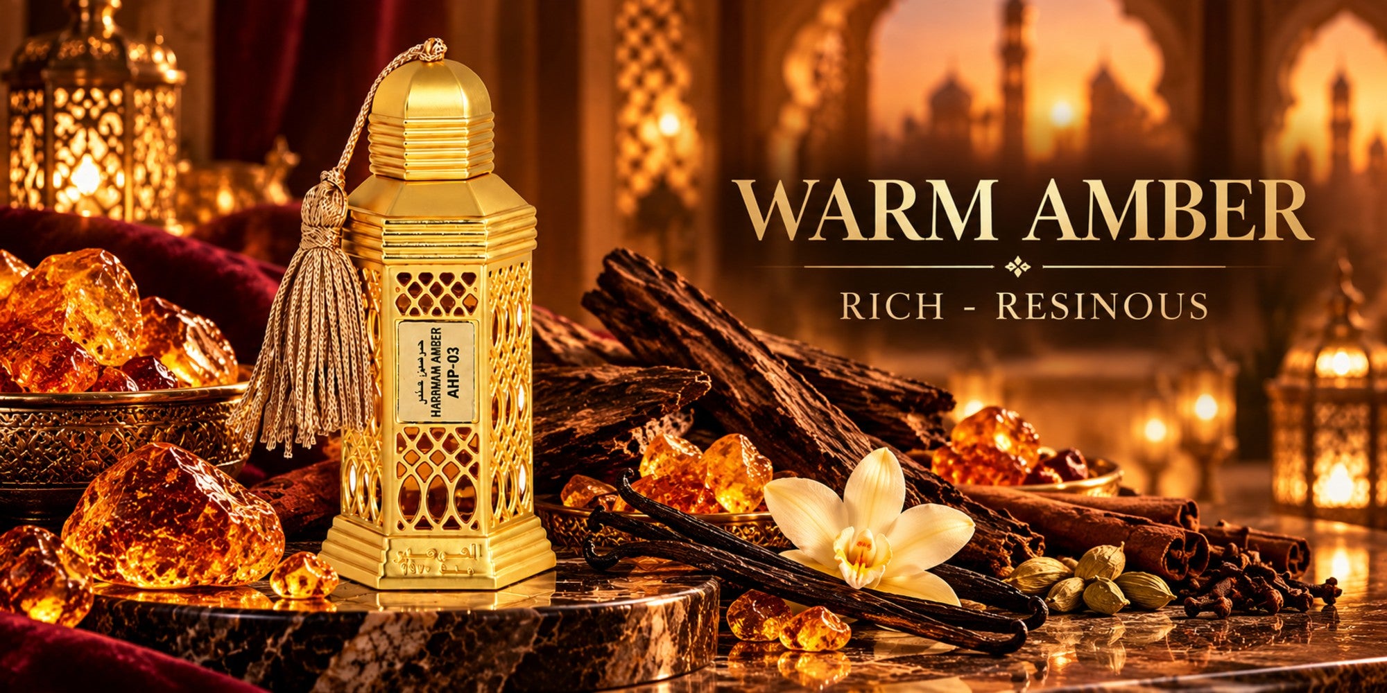 Haramain Amber attar fragrance notes
