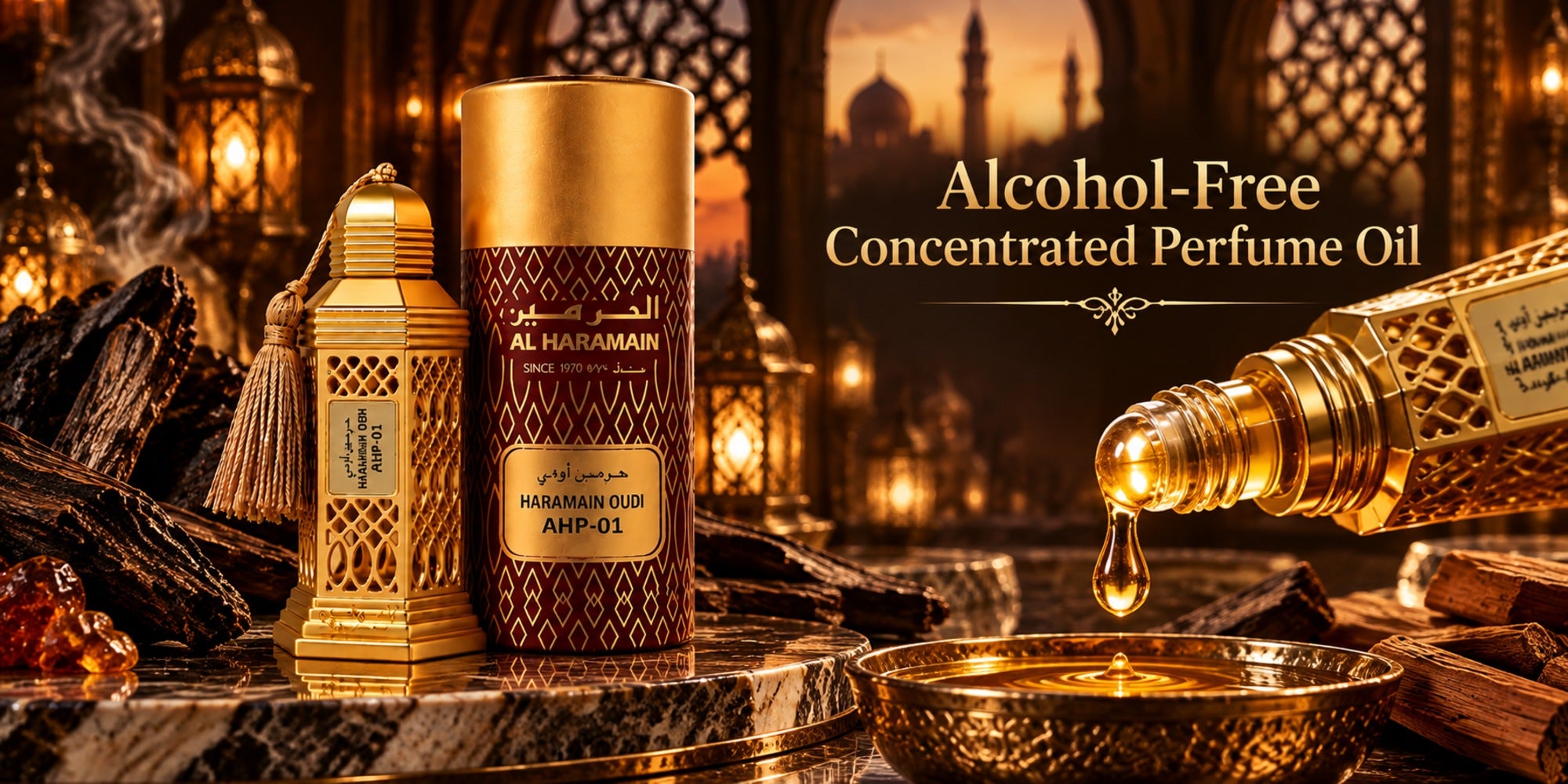 Haramain Oudi long-lasting alcohol-free attar
