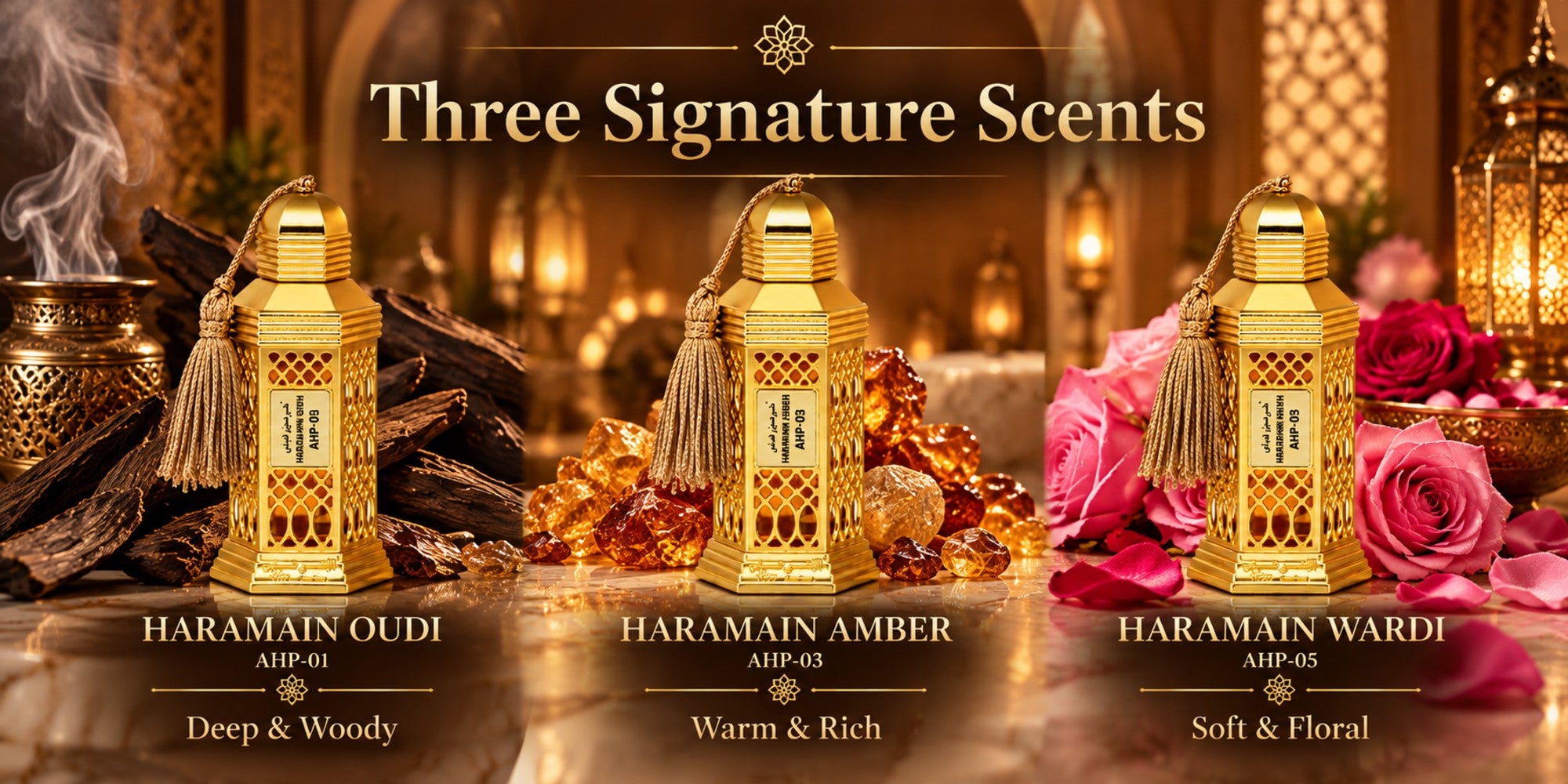 Haramain set of 3 fragrance notes