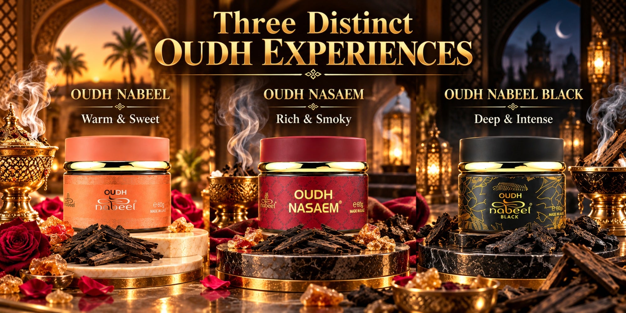Oudh Nabeel, Nasaem and Black - three oudh experiences
