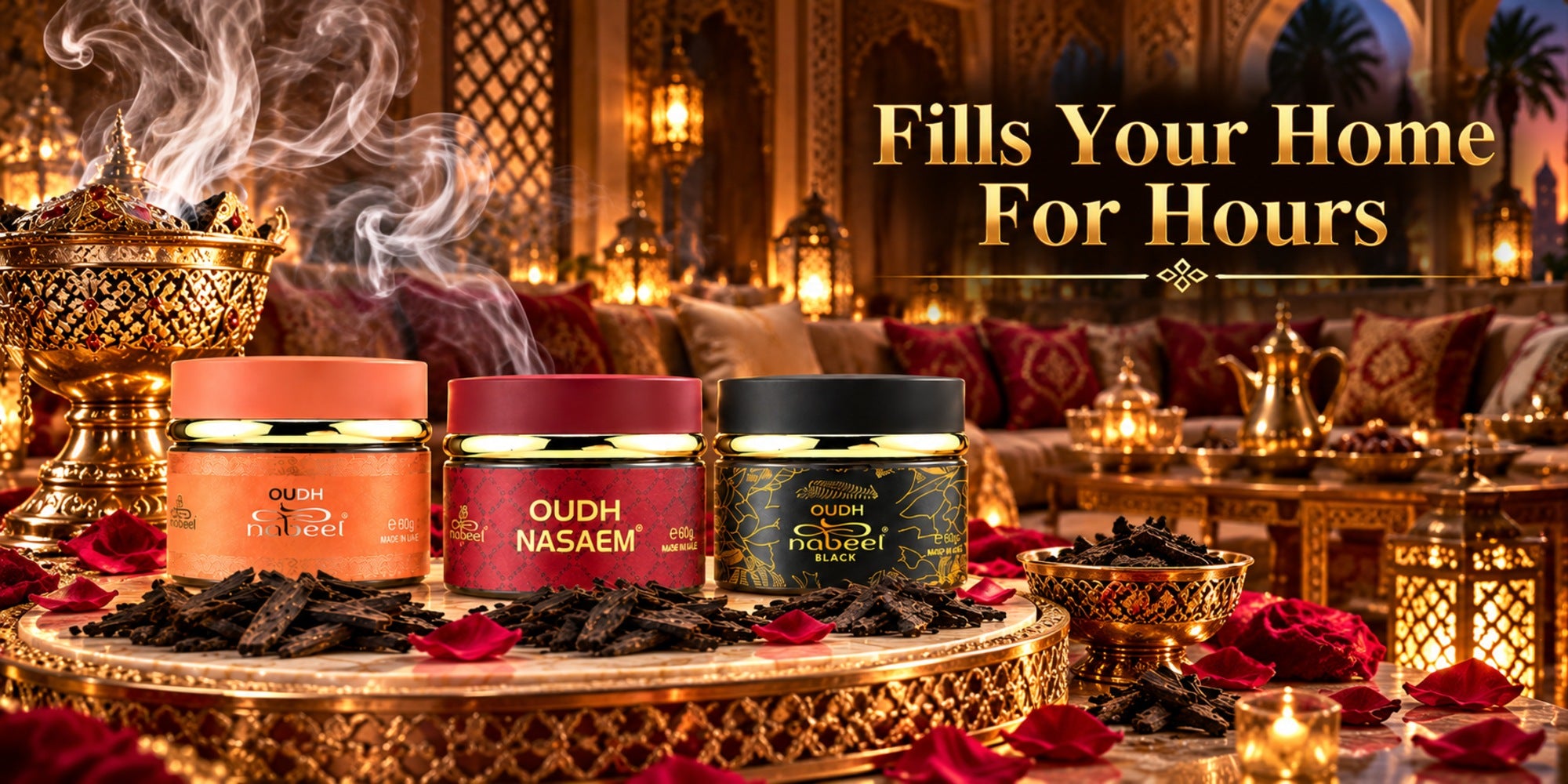 Oudh bakhoor long-lasting home fragrance