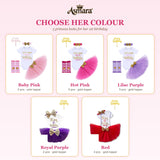 Colour options - Baby Pink, Hot Pink, Lilac Purple, Royal Purple, Red
