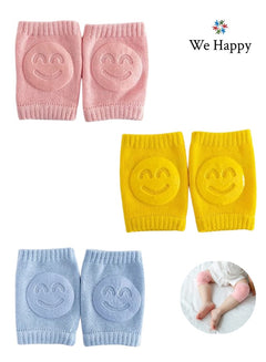 2 Pairs Baby Crawling Knee Pads - Anti Slip Unisex Toddler Leg Warmer, Safety Walking Protectors