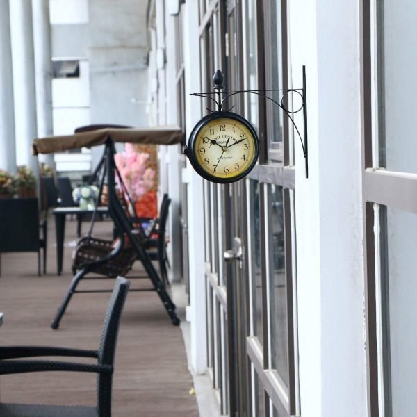 European style Double sided Wall Clock