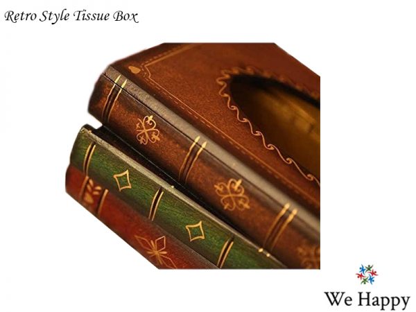 Retro Style Book Shape Tissue Box