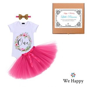 Pink We Happy 1st Birthday Baby Girls Party Dress