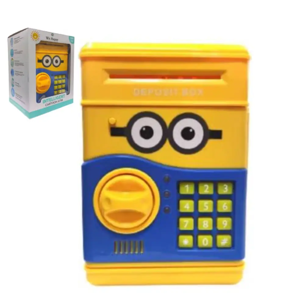 Minions Electronic ATM Auto Scroll Paper Money And Coin Saving