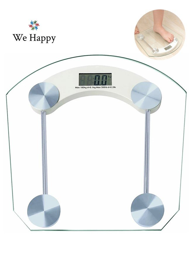 We Happy Digital Weighing Scale Machine, Home Use Personal Weight Measurement Tool & Fitness Tracker